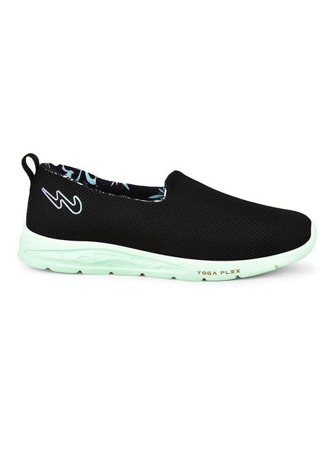 CAMP-FLYWALK Black Women's Slip-ons